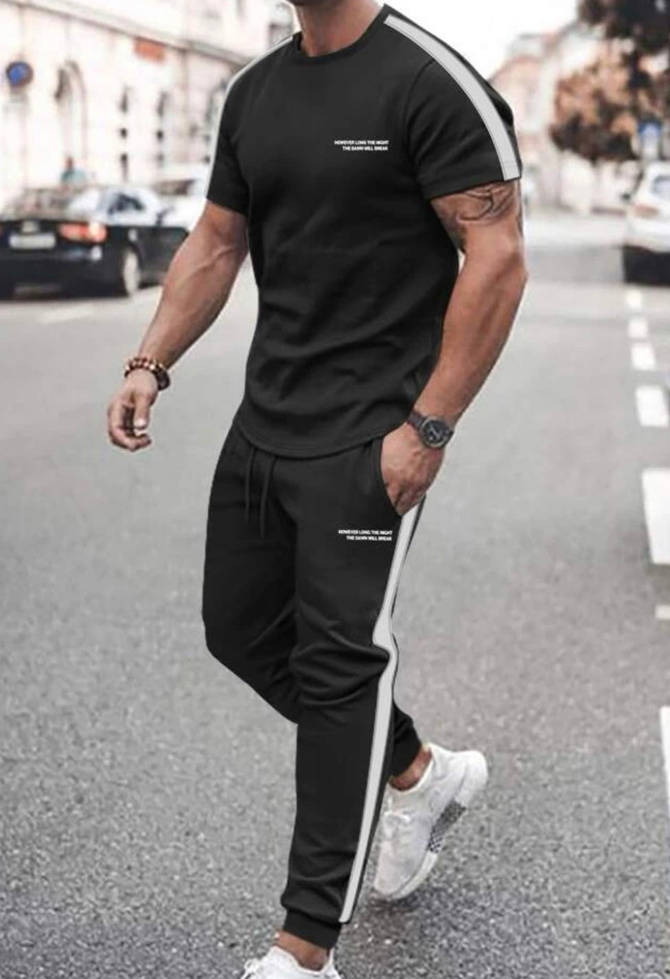 Men 2 piece black set