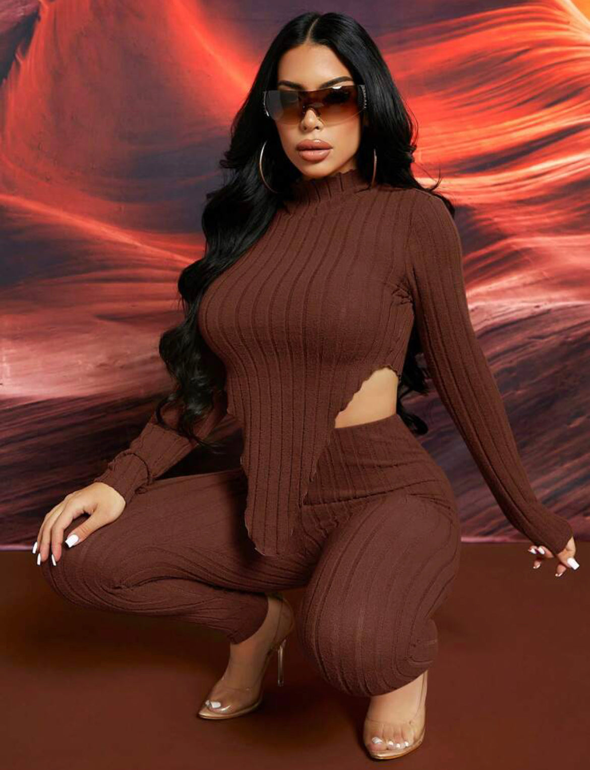 Ribbed 2 Piece Leggings Set