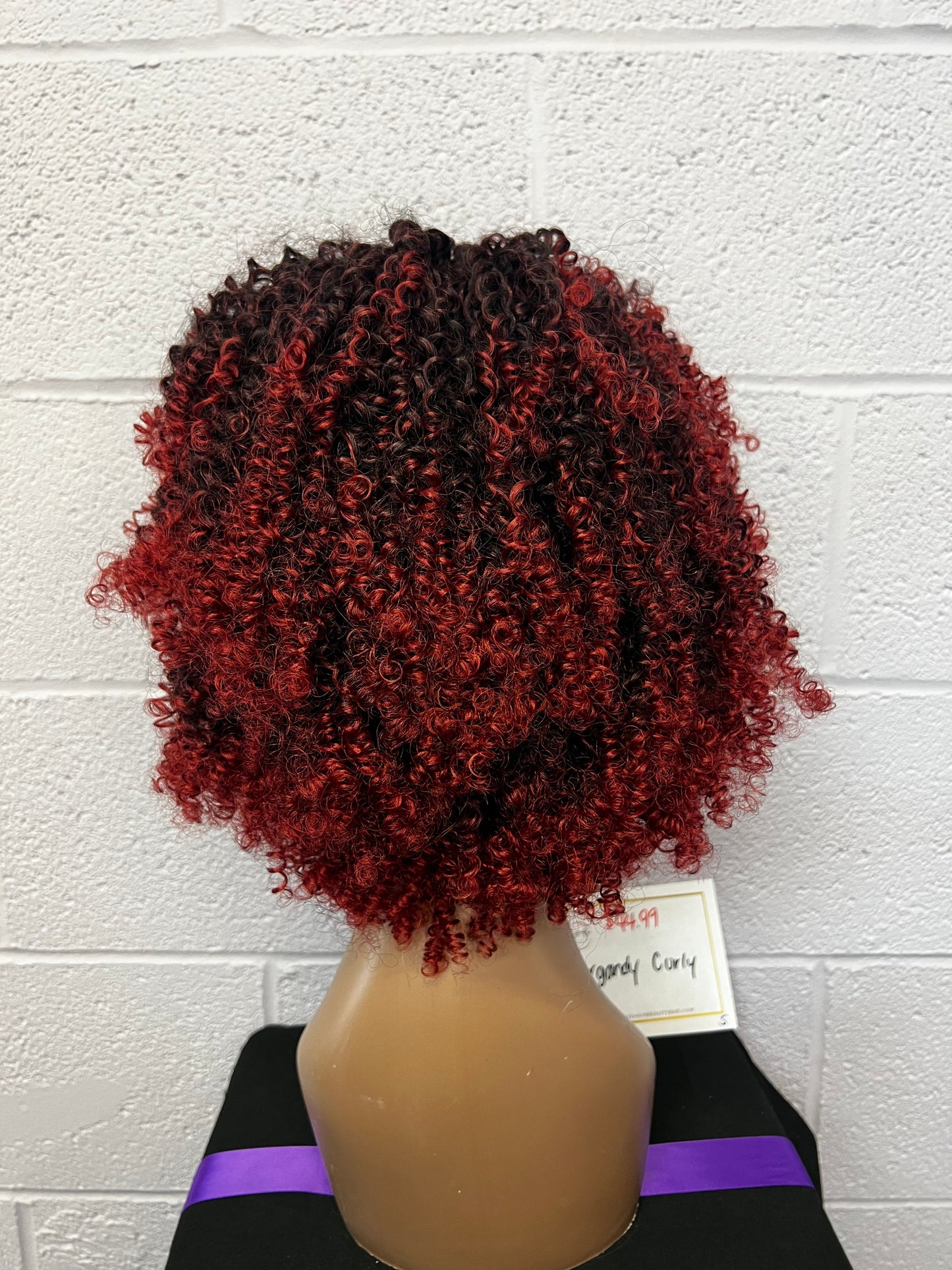 Burgundy Curly Wig