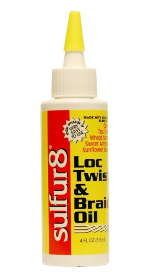 Sulfur8 Loc, Twist & Braid Oil, 4 oz