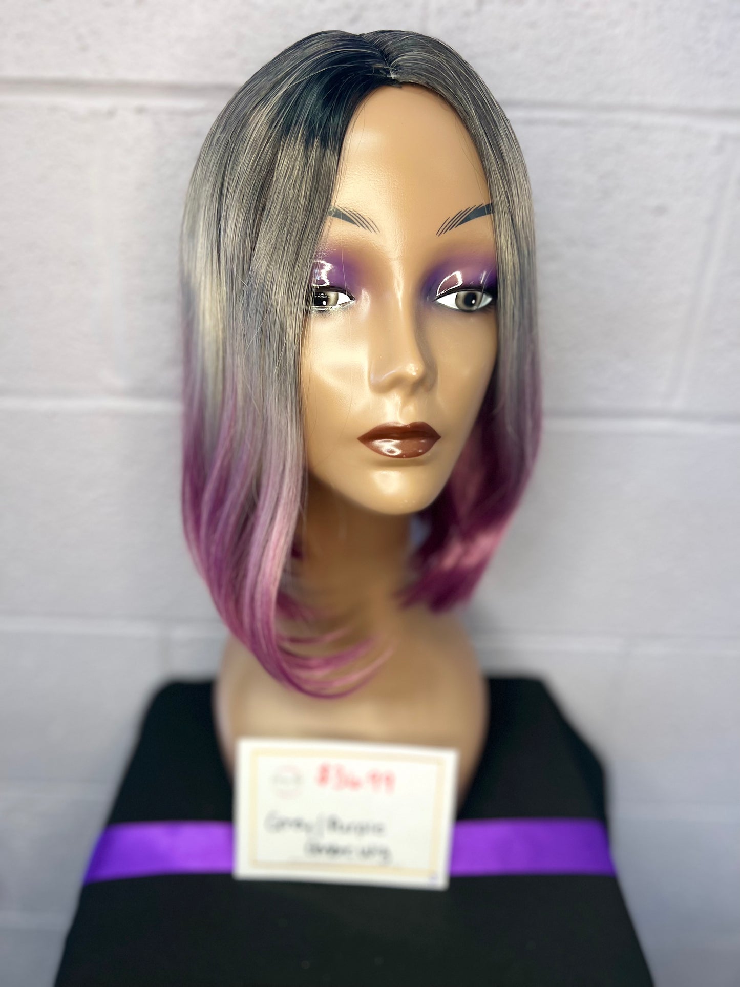 Grey/Purple Ombré Wig