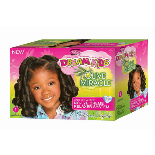 African Pride Dream Kids Olive Miracle Children's Regular No-Lye Relaxer Kit