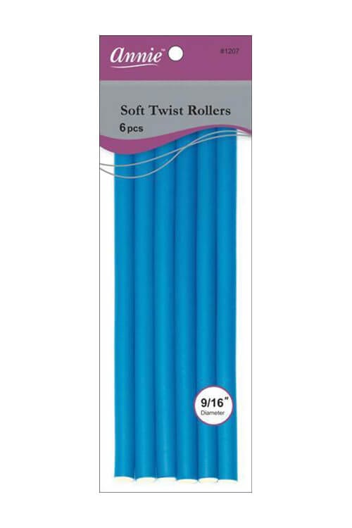 Annie 10 inch soft twist rollers, 9/16diameter