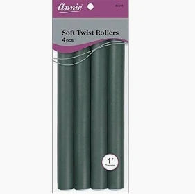 Annie Soft twist rollers 10in, 1" diameter