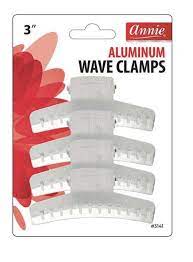 Annie Aluminum Wave Clamps 3" 4 ct